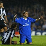 Adrian Mutu of Chelsea looks dejected