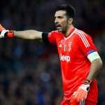 Il numero uno della Juve Gianluigi Buffon durante la sfida di Wembley contro il Tottenham