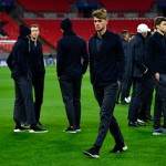 Un'istantanea di Daniele Rugani durante il walk-around della Juve a Wembley