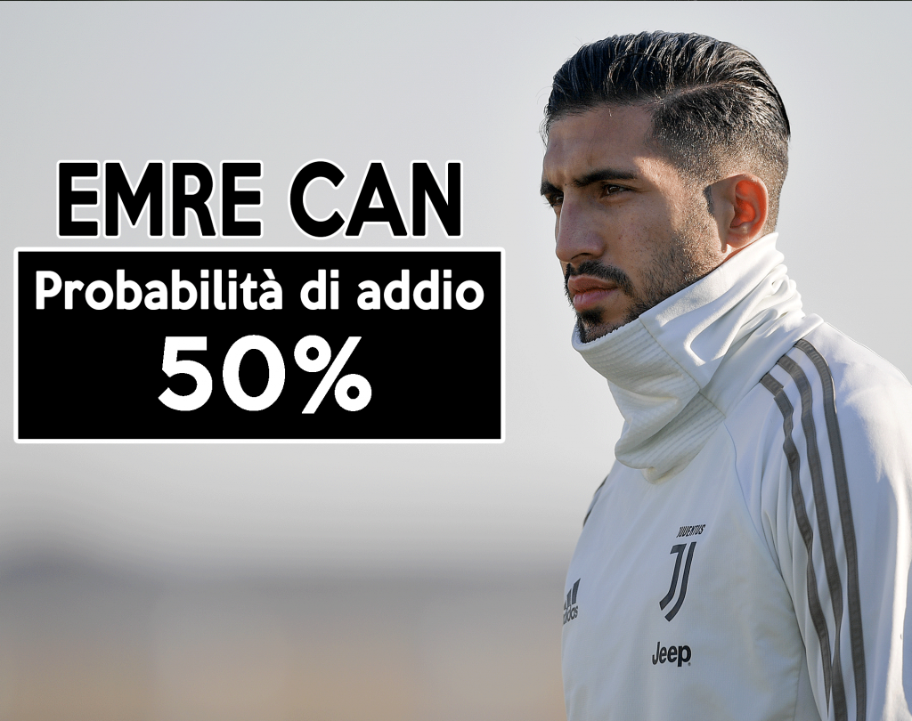 Mercato Juve, anche Emre Can in bilico.