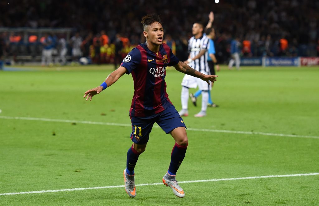L'esultanza di Neymar dopo il gol