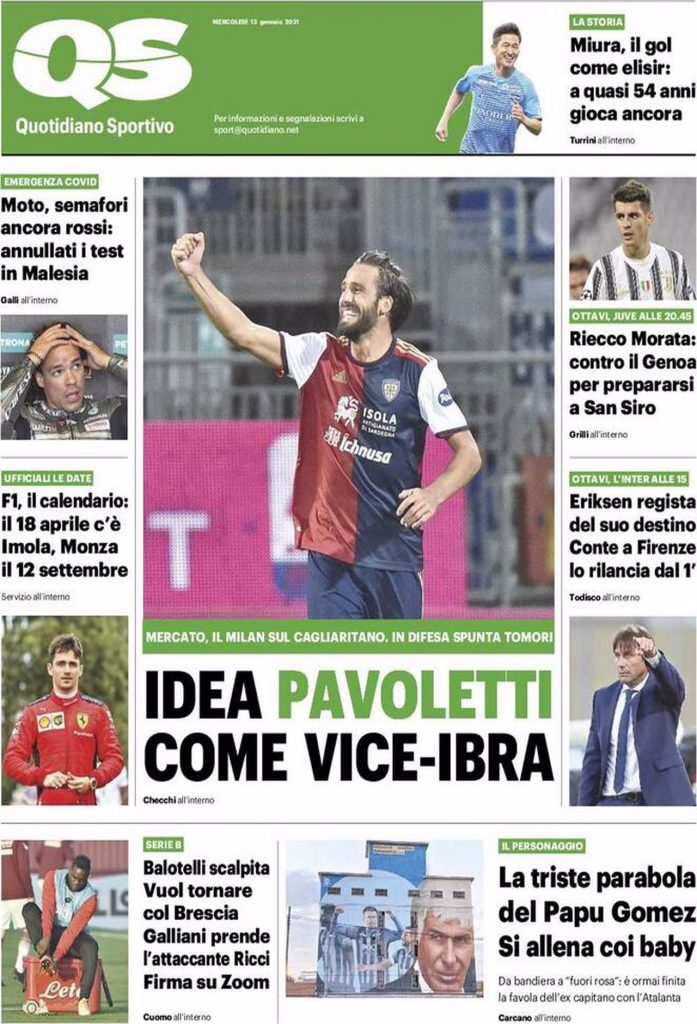 Prima pagina QS 13-01-2021