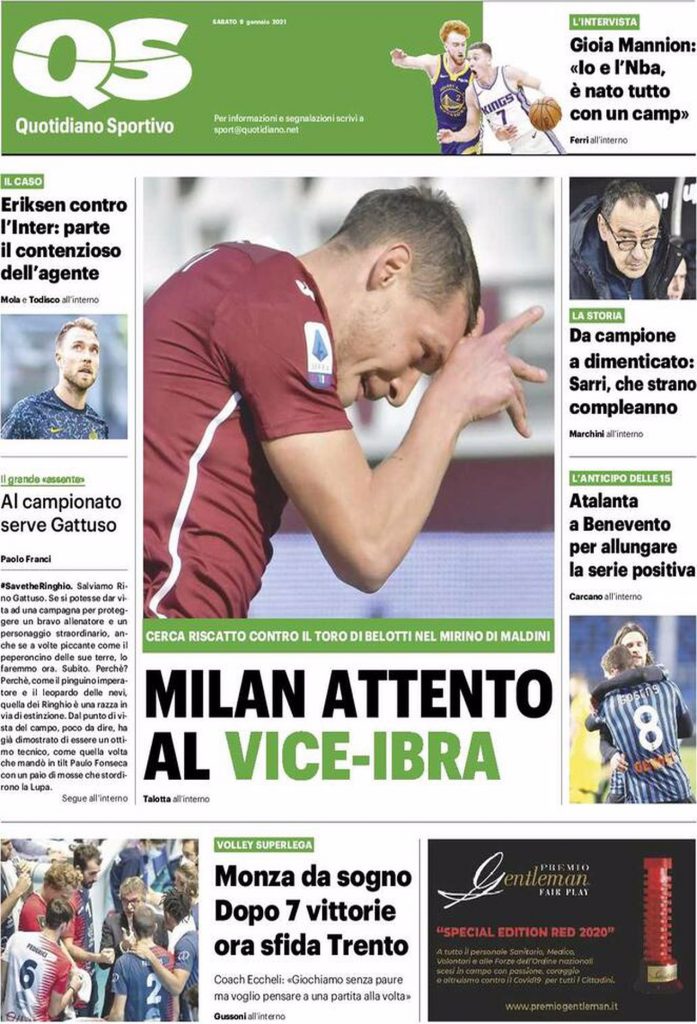 Prima pagina QS 09-01-2021