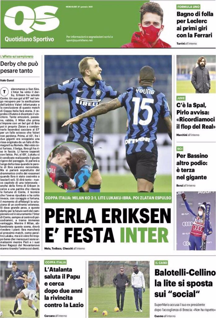 Prima pagina QS 27-01-2021