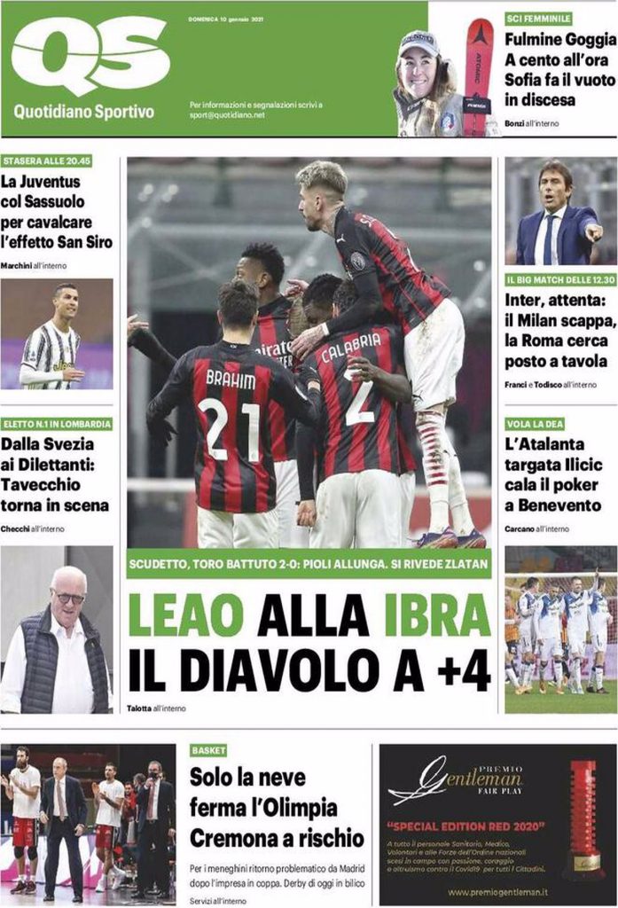 Prima pagina QS 10-01-2021
