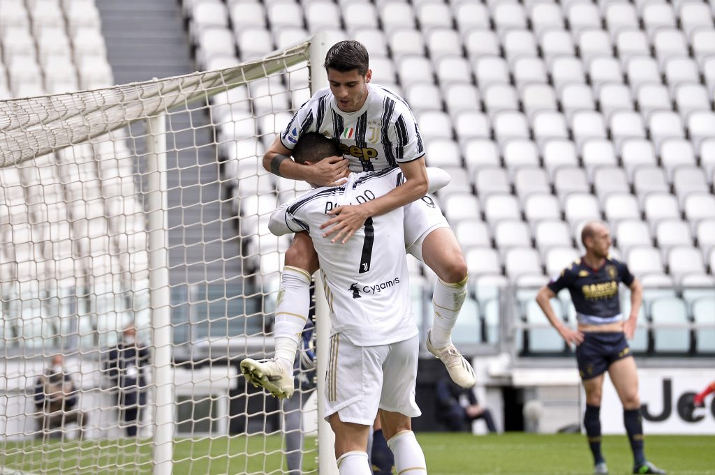 Alvaro Morata e Cristiano Ronaldo