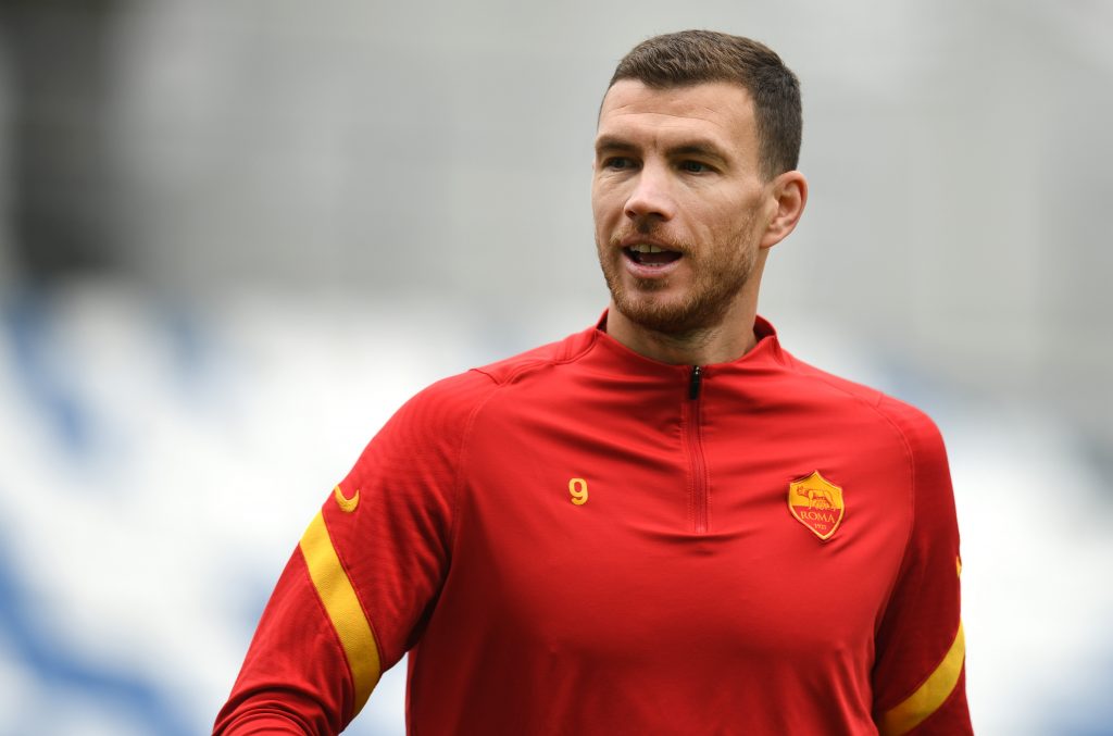 Edin Dzeko, attaccante della Roma.