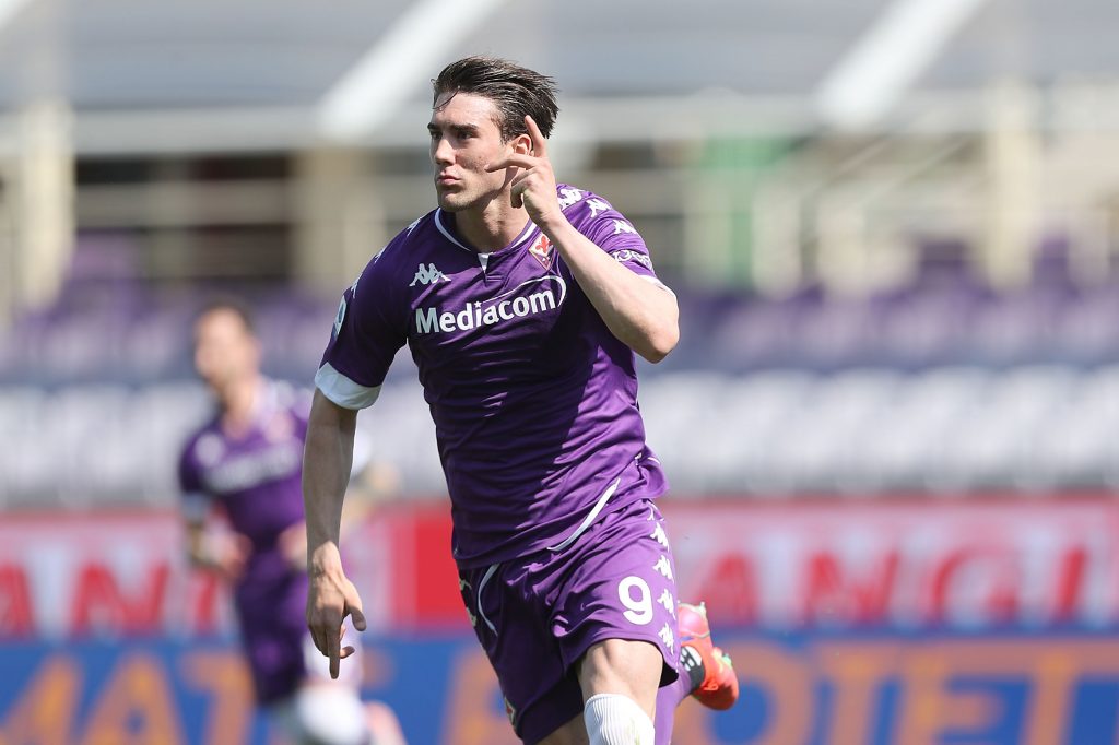 Dusan Vlahovic, attaccante della Fiorentina.