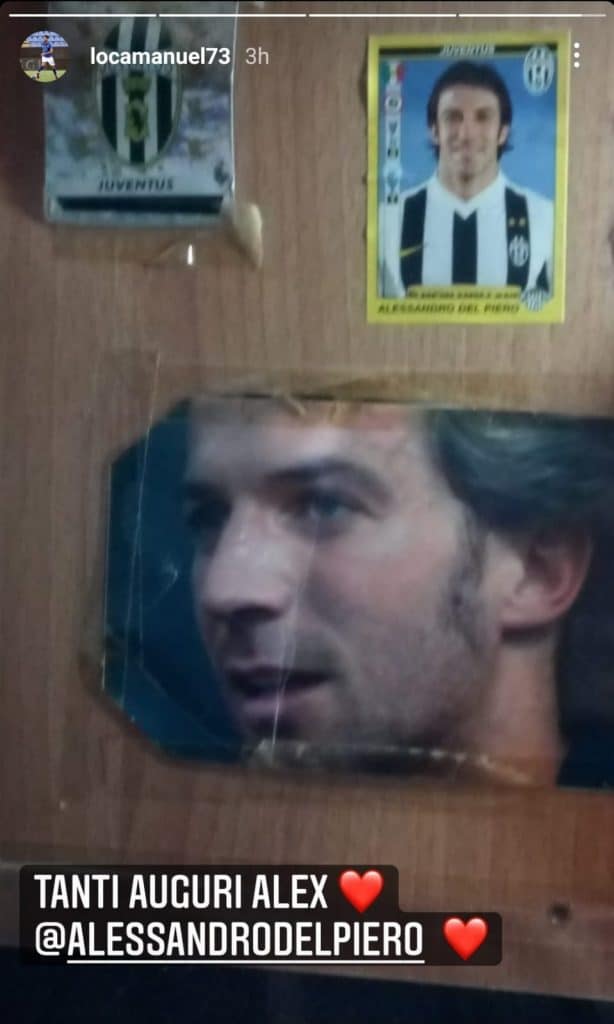 Il post di auguri di Locatelli a Del Piero