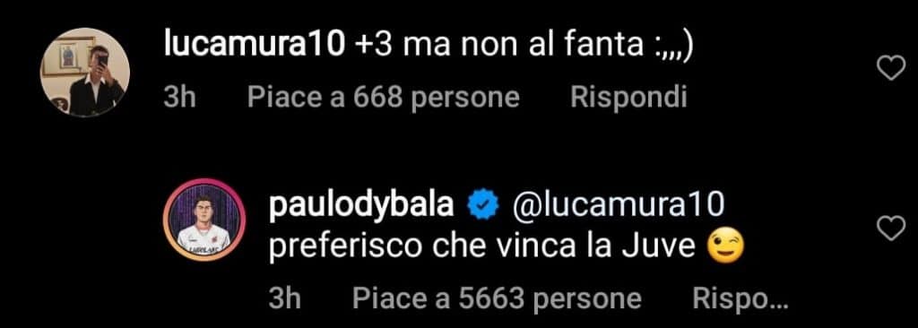 Il commento di Dybala
