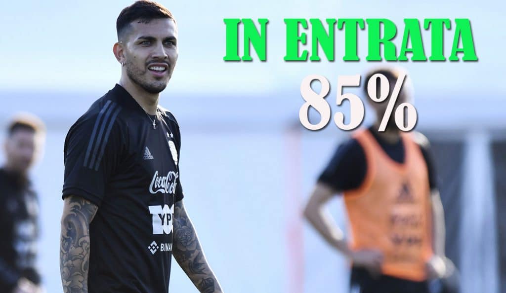 Percentuale arrivo Paredes