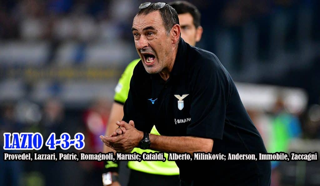 Il 4-3-3 di Maurizio Sarri