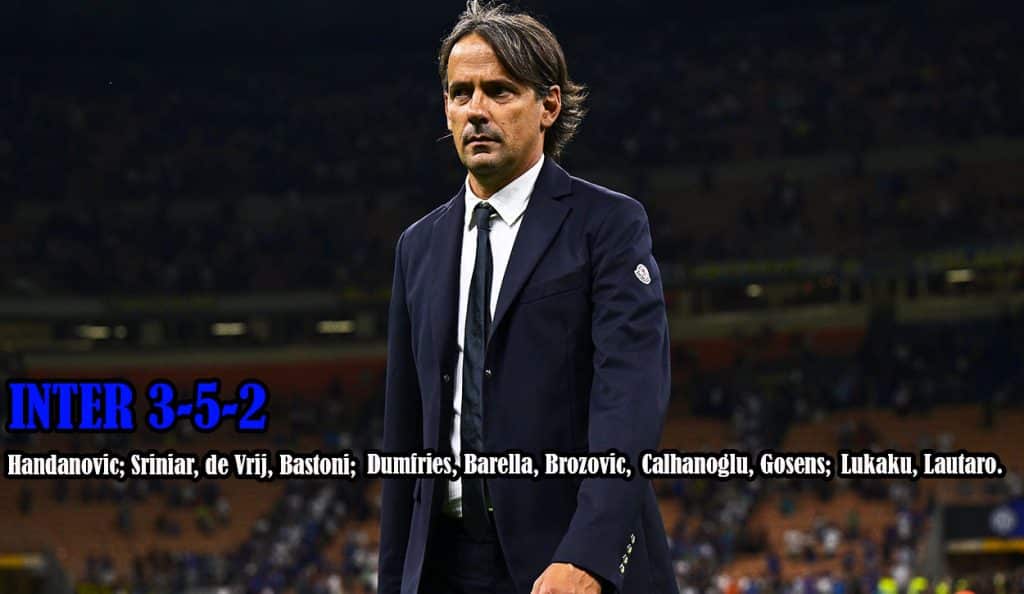 Il 3-5-2 di Simone Inzaghi