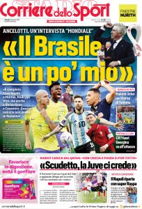 Prima pagina Corriere dello Sport