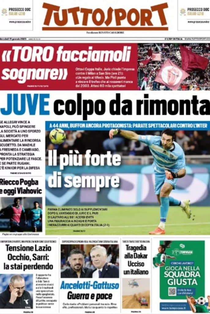 Tuttosport 11-01-2023