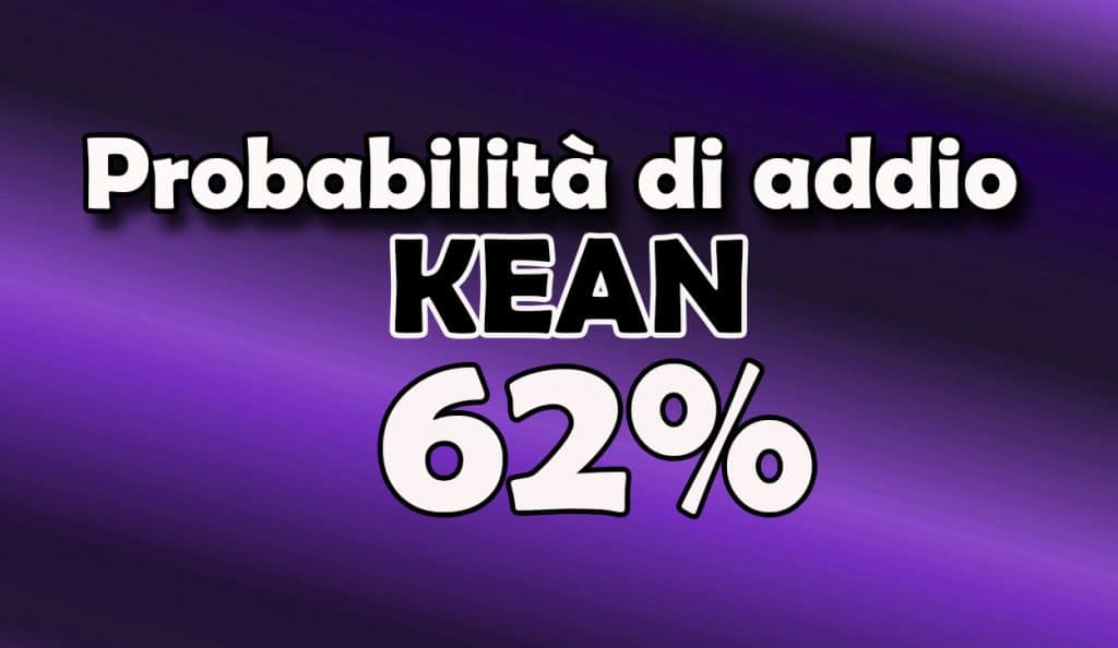 Percentuale addio Kean
