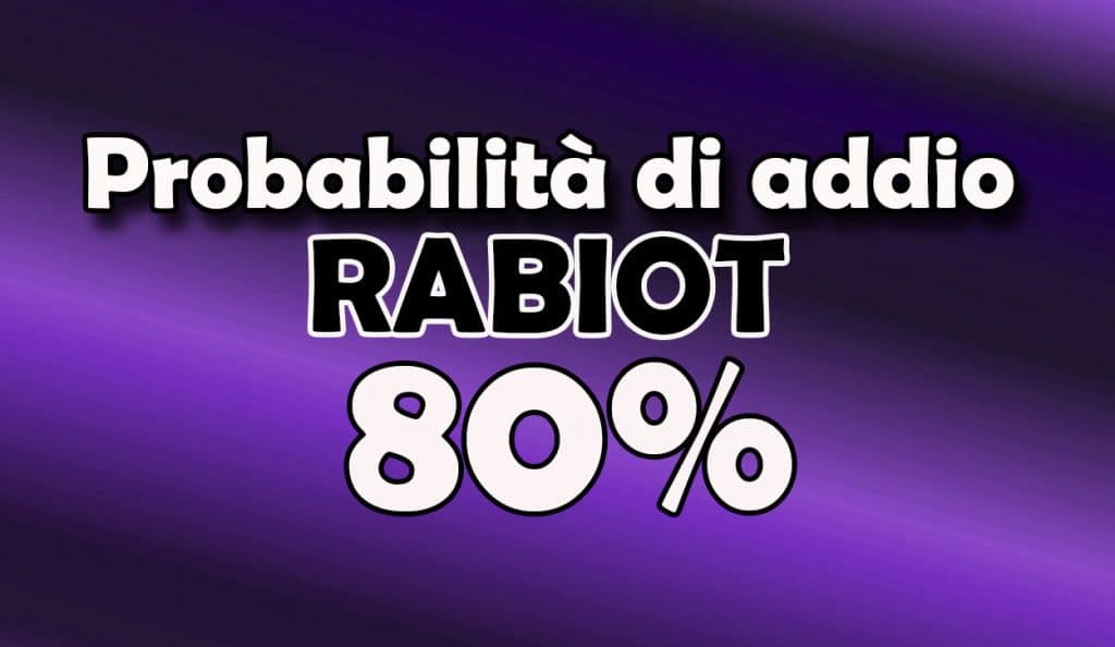 Percentuale addio Rabiot