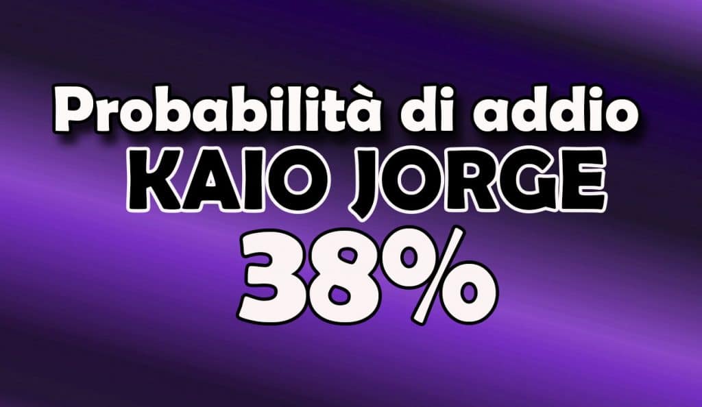 Percentuale addio Kaio Jorge