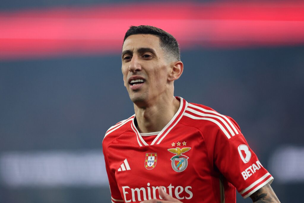 L'ex Juve Angel Di Maria con la maglia del Benfica