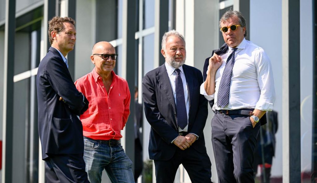 Elkann, Scanavino, Ferrero e Giuntoli